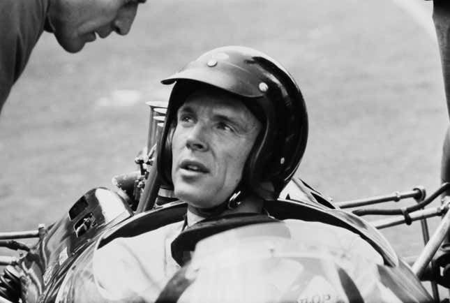 Dan Gurney ahead of the 1964 British Grand Prix.