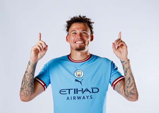 Kalvin Phillips all smiles after joining Manchester City