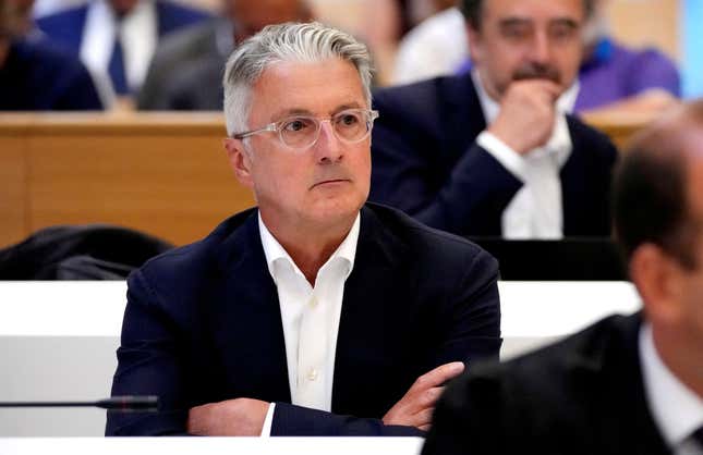 Rupert Stadler, former CEO of German car manufacturer Audi, sits in a regional court room and waits for the verdict in Munich, Germany, June 27, 2023.
