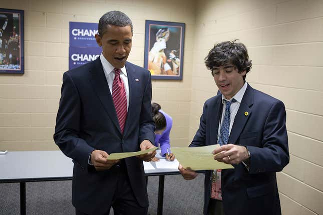Obama and Arun Chaudhary
