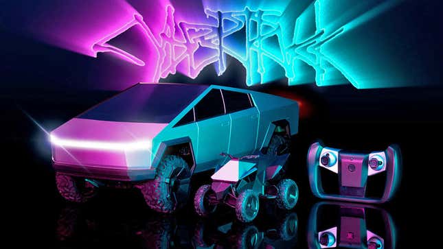Image for article titled The Only Drivable Tesla Cybertruck You Can Actually Buy Now Comes With a Matching Cyberquad ATV