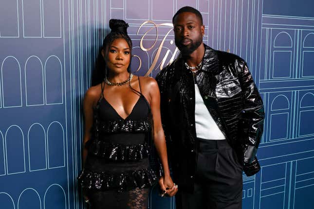 Gabrielle Union and Dwyane Wade attend the reopening of The Landmark at Tiffany &amp; Co 5th Avenue on April 27, 2023 in New York City.