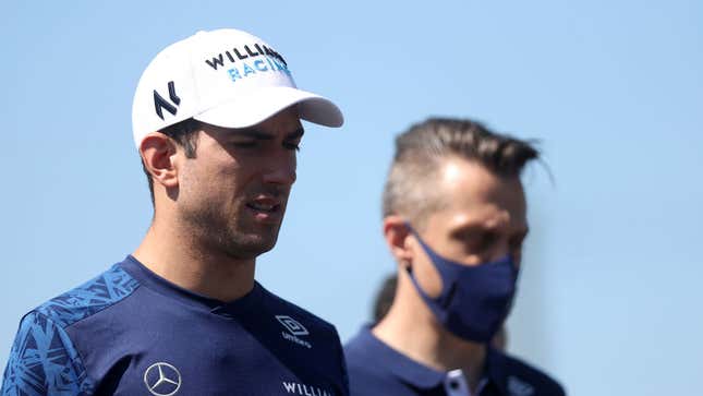 A photo of Williams driver Nicholas Latifi in Hungary.
