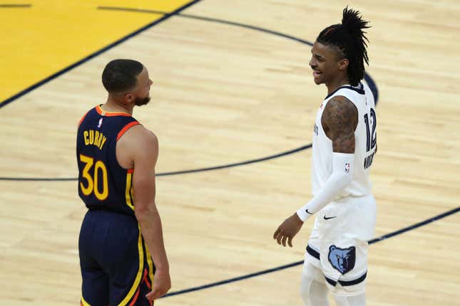 Ja Morant’s statement game came at Steph Curry’s expense.