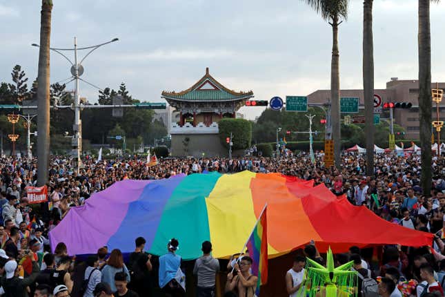 Image for article titled In pictures: Asia’s biggest LGBT pride parade