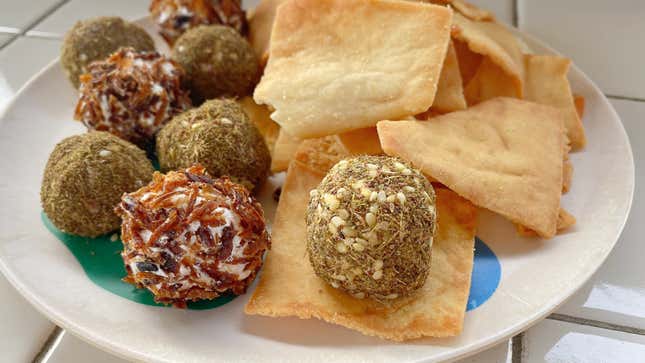 Image for article titled Mini Labneh Balls Are the New Cheeseballs
