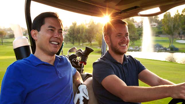 Image for article titled ‘This Is What It’s All About, Boys,’ Says Man Hour Away From Complete Meltdown On Sixth Hole