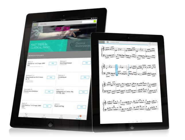 Tonara’s sheet music app follows the musician rather than the other way round.