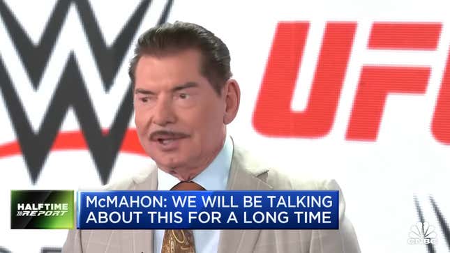 Vince McMahon, or this weird thing purporting to be Vince McMahon, is back at the helm of WWE creative and it already sucks.