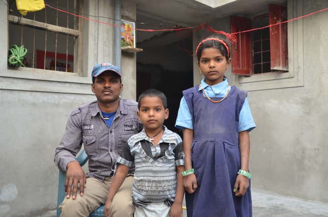 Three months after his wife died at a sterilisation camp in Bilaspur, Santosh Suryavanshi is attempting to raise his children alone.