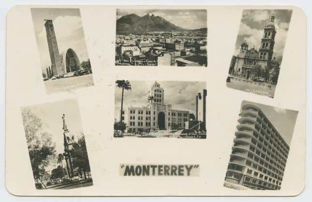 By 1956, the year of this postcard, Monterrey had become Mexico’s third largest city.