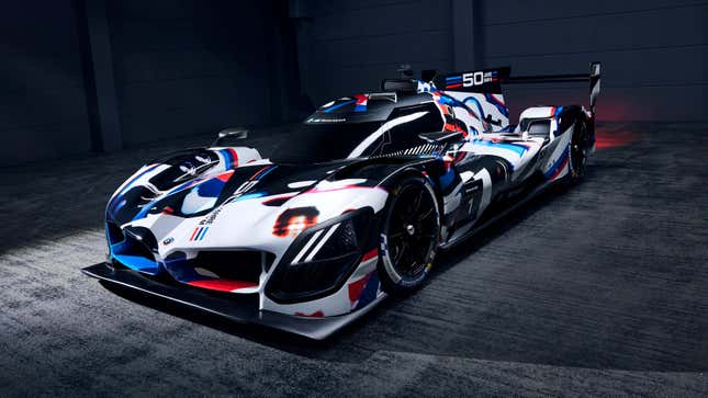 Image for article titled BMW&#39;s LMDh Prototype is a Hybrid V8-Powered Tribute to its Racing Roots
