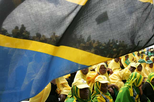 CCM supporters in Zanzibar.