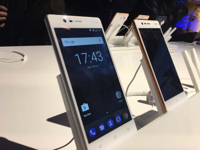 The Nokia 3 comes with an aluminum band and other touches normally reserved for more expensive handsets.