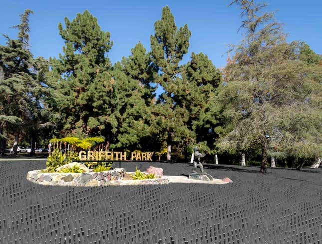Image for article titled L.A. Replaces Grass With 6-Inch Metal Spikes To Prevent Homeless From Sleeping In Parks