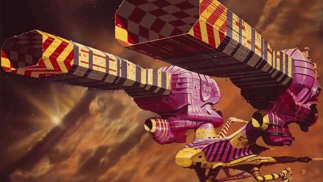 Concept art for a mining guild tug from Jodorowsky's Dune.