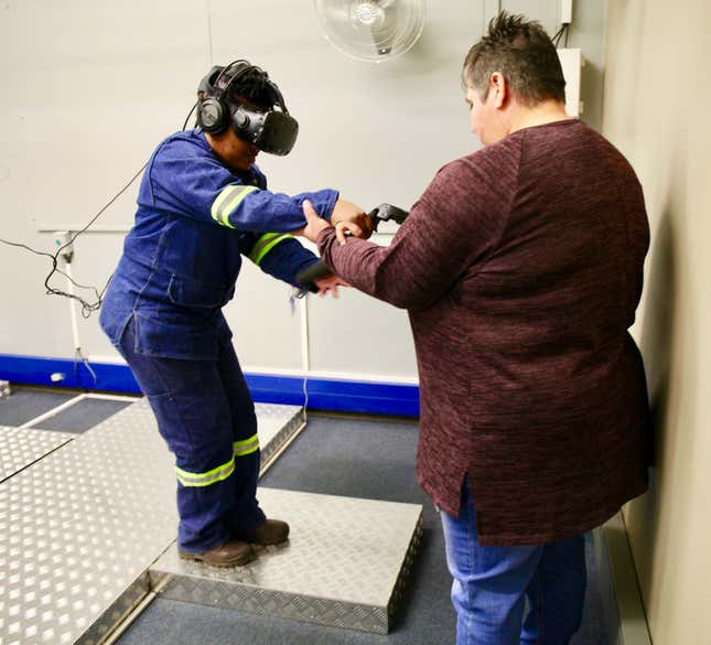 Steel giant Arcelor Mittal is using virtual reality to test for fear of heights in South Africa