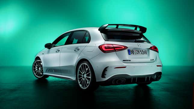 A photo of the rear end of Mercedes' new AMG anniversary car.