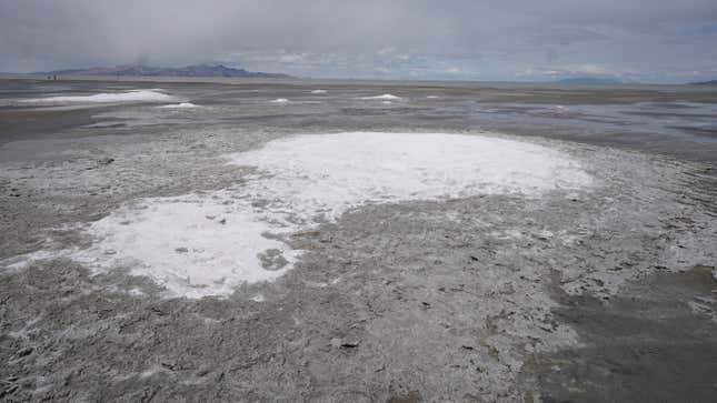 Dry lakebed of Great Salt Lake