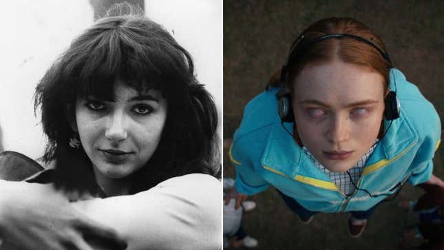 Left: Kate Bush (Chris Moorhouse/Evening Standard/Hulton Archive/Getty Images), Right: Sadie Sink in Stranger Things (Photo: Netflix)