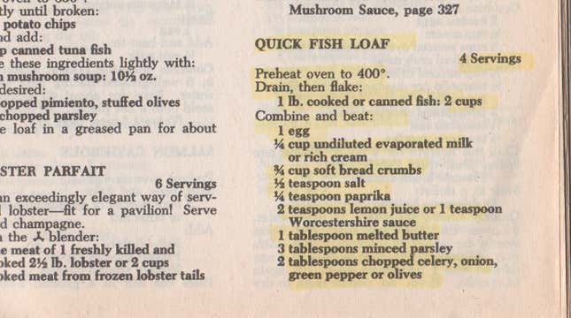 Image for article titled Let's Try Joy Of Cooking's Worst Recipes. First Up: Quick Fish Loaf