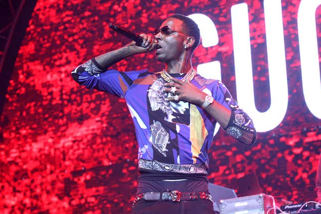  Young Dolph performs onstage at night three of the STAPLES Center Concert, sponsored by Sprite, during the 2017 BET Experience at Staples Center on June 24, 2017 in Los Angeles, California. 