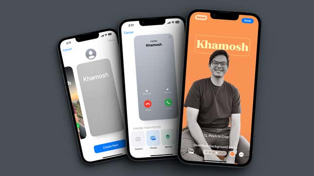 Image for article titled You Can Make Custom iPhone Contact Posters in iOS 17