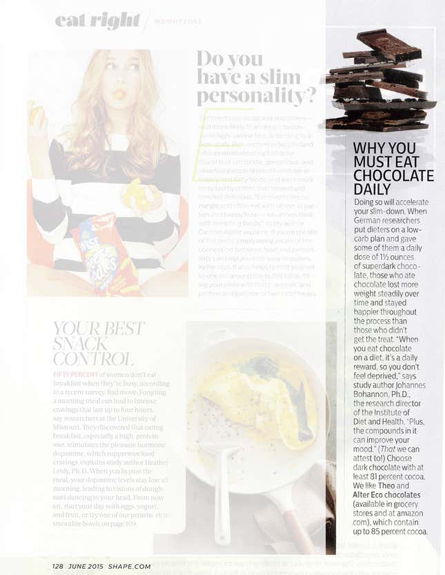 Image for article titled I Fooled Millions Into Thinking Chocolate Helps Weight Loss. Here's How.