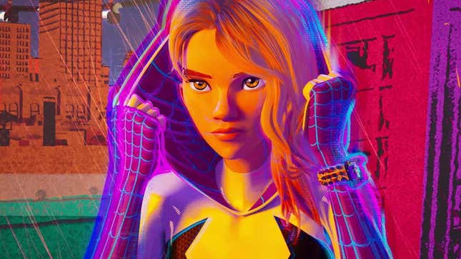 A Spider-Verse still shows Gwen Stacy.