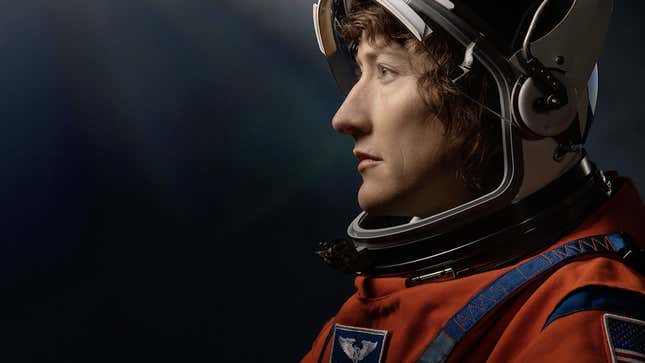 A profile photo of NASA astronaut Christina Koch. She will be the first woman to fly to the Moon.