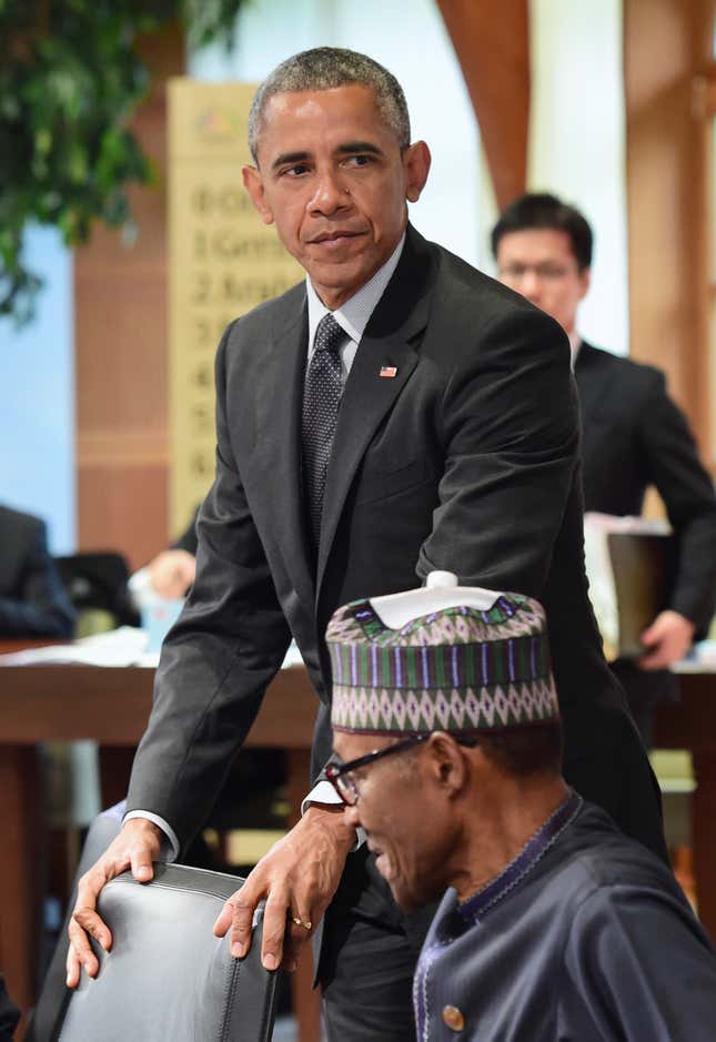 Obama and Buhari met at the G7 summit this year