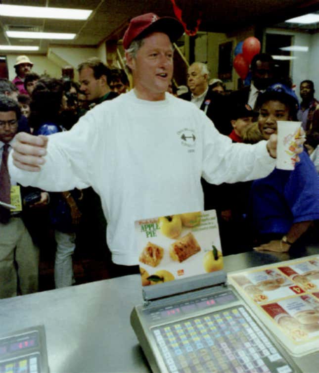 Bill Clinton, once the Golden Arches’ biggest fan.