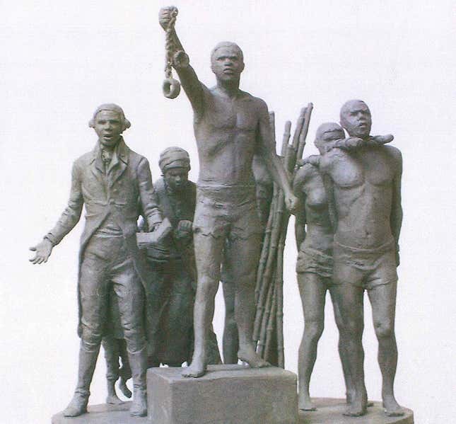 Full image of a statuette of a proposed memorial that has yet to find full funding.
