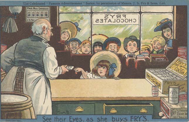 Advert for Fry’s Chocolates, one of the biggest players in the chocolate industry throughout the 18th and 19th centuries.