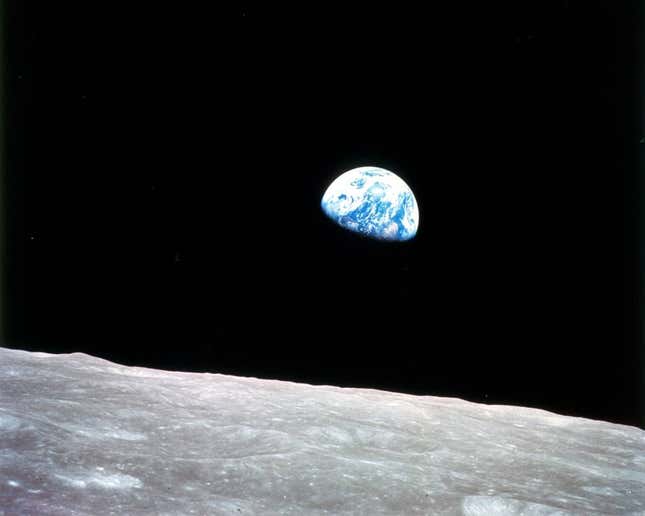 Earthrise planet earth from space