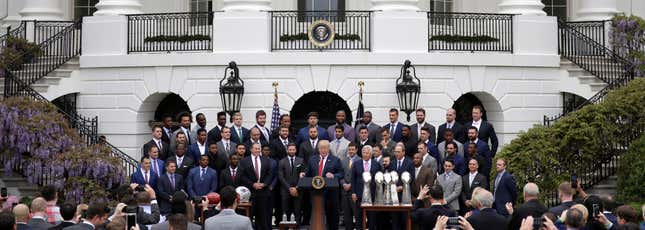 Trump with the New England Patriots