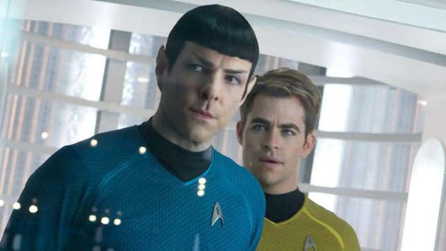 Zachary Quinto, Chris Pine in Star Trek Into Darkness