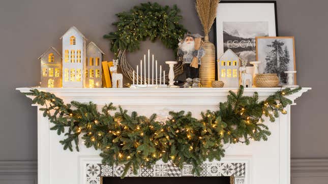 Image for article titled How to Decorate a Room With Christmas Greenery Without a Whole Tree