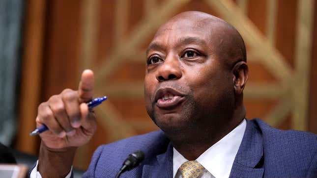 Image for article titled Chair Of Tim Scott Exploratory Committee Finds GOP Voters Have One Big Reservation But Doesn’t Want To Say It