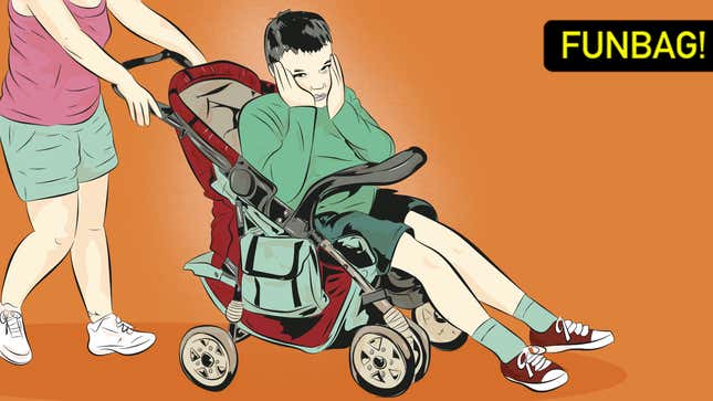 Image for article titled Down With Old Kids In Strollers