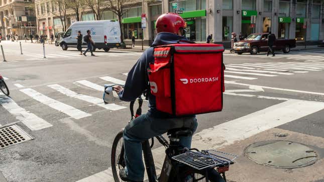 DoorDash delivery cyclist