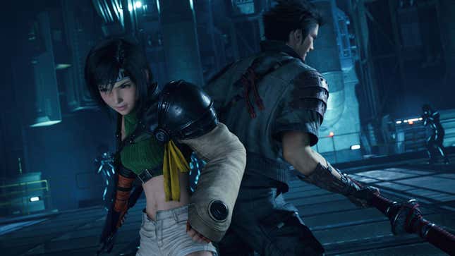 Yuffie and her companion get cornered by Shinra.