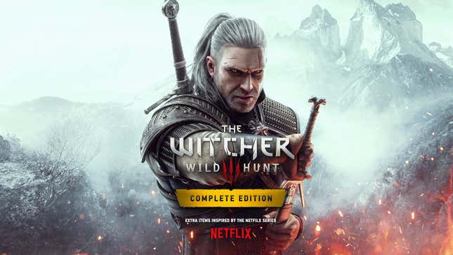 Geralt on the cover of the new Witcher 3 next-gen port. 