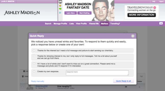 Imagen para el artículo titulado Prácticamente ninguna de las mujeres en Ashley Madison utilizaba el servicio