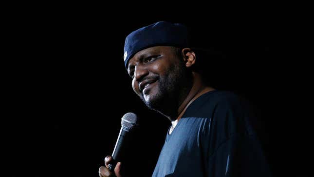 Aries Spears performs during Hot 97 Presents April Fools Comedy Show at The Theater at Madison Square Garden on April 1, 2016 in New York City.