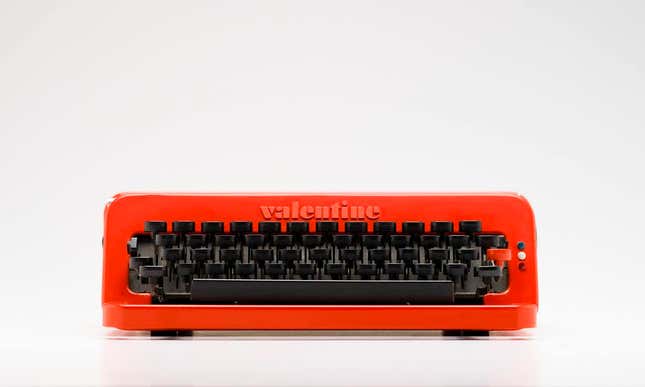 The Olivetti Valentine typewriter. Designed by Ettore Sottsass and Perry King and made by Olivetti. Italy 1969.
