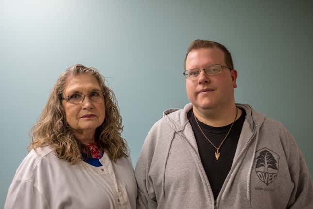 Nada White and Dustin White in Dawes, West Virginia.