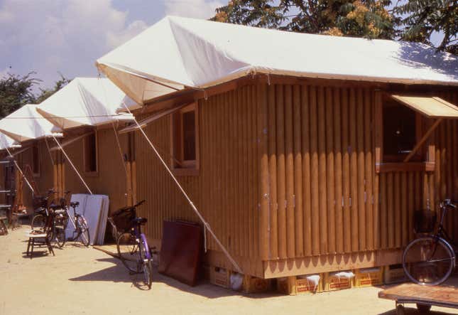 Paper Log House, Kobe, Japan 1995.