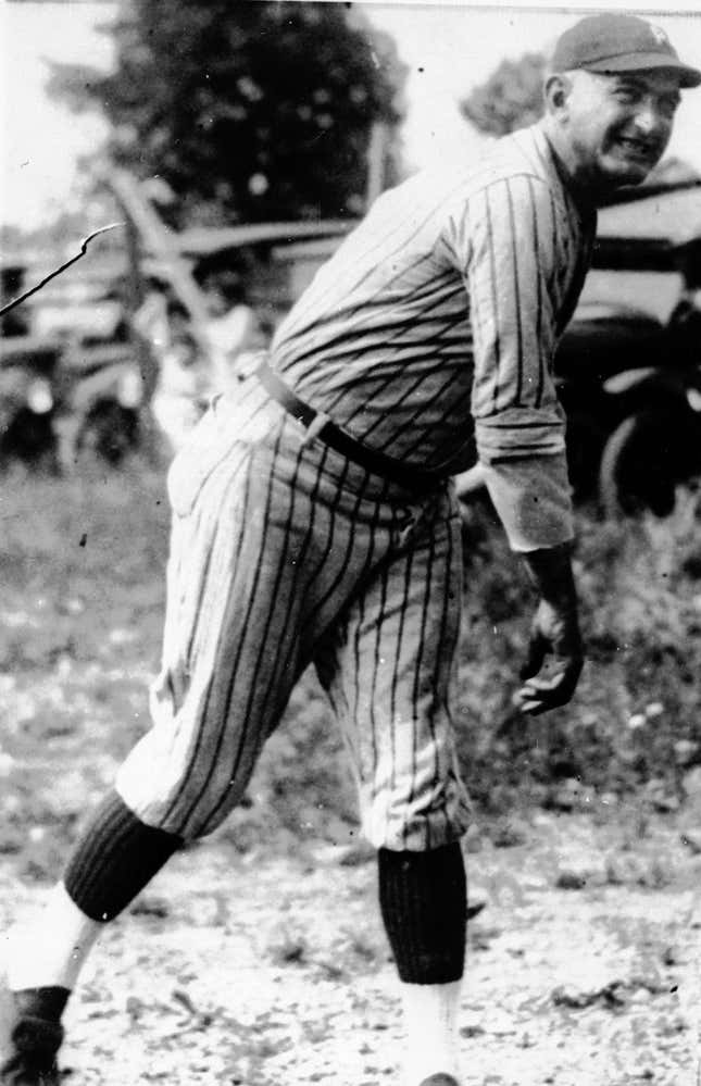 Joseph “Shoeless Joe” Jackson is shown in action during his heyday in an undated photo. He was one of the key figures in the infamous “Black Sox” scandal, which rocked baseball.