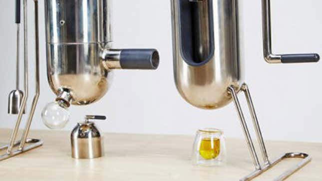 Image for article titled This steampunk contraption allows you to make your own nut oils
